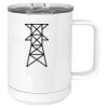 15 oz. White Vacuum Insulated Mug w/Slider Lid Thumbnail