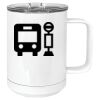 15 oz. White Vacuum Insulated Mug w/Slider Lid Thumbnail