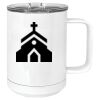 15 oz. White Vacuum Insulated Mug w/Slider Lid Thumbnail