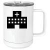 15 oz. White Vacuum Insulated Mug w/Slider Lid Thumbnail