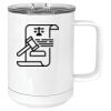 15 oz. White Vacuum Insulated Mug w/Slider Lid Thumbnail