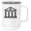 15 oz. White Vacuum Insulated Mug w/Slider Lid Thumbnail