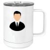 15 oz. White Vacuum Insulated Mug w/Slider Lid Thumbnail