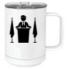 15 oz. White Vacuum Insulated Mug w/Slider Lid Thumbnail