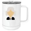 15 oz. White Vacuum Insulated Mug w/Slider Lid Thumbnail