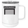 15 oz. White Vacuum Insulated Mug w/Slider Lid Thumbnail