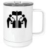15 oz. White Vacuum Insulated Mug w/Slider Lid Thumbnail
