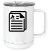 15 oz. White Vacuum Insulated Mug w/Slider Lid Thumbnail