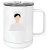 15 oz. White Vacuum Insulated Mug w/Slider Lid Thumbnail