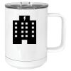 15 oz. White Vacuum Insulated Mug w/Slider Lid Thumbnail
