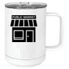 15 oz. White Vacuum Insulated Mug w/Slider Lid Thumbnail