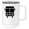 15 oz. White Vacuum Insulated Mug w/Slider Lid Thumbnail