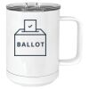 15 oz. White Vacuum Insulated Mug w/Slider Lid Thumbnail