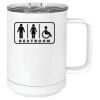 15 oz. White Vacuum Insulated Mug w/Slider Lid Thumbnail