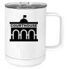 15 oz. White Vacuum Insulated Mug w/Slider Lid Thumbnail