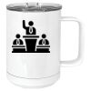 15 oz. White Vacuum Insulated Mug w/Slider Lid Thumbnail