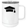 15 oz. White Vacuum Insulated Mug w/Slider Lid Thumbnail