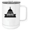 15 oz. White Vacuum Insulated Mug w/Slider Lid Thumbnail