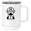 15 oz. White Vacuum Insulated Mug w/Slider Lid Thumbnail