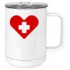 15 oz. White Vacuum Insulated Mug w/Slider Lid Thumbnail