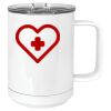 15 oz. White Vacuum Insulated Mug w/Slider Lid Thumbnail