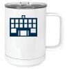 15 oz. White Vacuum Insulated Mug w/Slider Lid Thumbnail