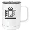 15 oz. White Vacuum Insulated Mug w/Slider Lid Thumbnail