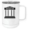 15 oz. White Vacuum Insulated Mug w/Slider Lid Thumbnail