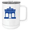 15 oz. White Vacuum Insulated Mug w/Slider Lid Thumbnail
