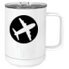 15 oz. White Vacuum Insulated Mug w/Slider Lid Thumbnail