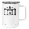 15 oz. White Vacuum Insulated Mug w/Slider Lid Thumbnail