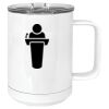 15 oz. White Vacuum Insulated Mug w/Slider Lid Thumbnail