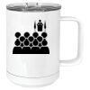 15 oz. White Vacuum Insulated Mug w/Slider Lid Thumbnail
