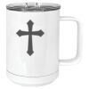 15 oz. White Vacuum Insulated Mug w/Slider Lid Thumbnail