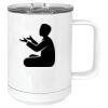 15 oz. White Vacuum Insulated Mug w/Slider Lid Thumbnail