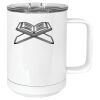 15 oz. White Vacuum Insulated Mug w/Slider Lid Thumbnail