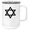 15 oz. White Vacuum Insulated Mug w/Slider Lid Thumbnail