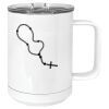 15 oz. White Vacuum Insulated Mug w/Slider Lid Thumbnail