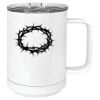 15 oz. White Vacuum Insulated Mug w/Slider Lid Thumbnail