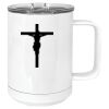 15 oz. White Vacuum Insulated Mug w/Slider Lid Thumbnail