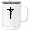 15 oz. White Vacuum Insulated Mug w/Slider Lid Thumbnail