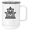 15 oz. White Vacuum Insulated Mug w/Slider Lid Thumbnail
