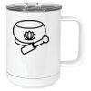 15 oz. White Vacuum Insulated Mug w/Slider Lid Thumbnail