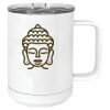 15 oz. White Vacuum Insulated Mug w/Slider Lid Thumbnail