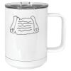 15 oz. White Vacuum Insulated Mug w/Slider Lid Thumbnail