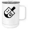 15 oz. White Vacuum Insulated Mug w/Slider Lid Thumbnail