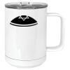 15 oz. White Vacuum Insulated Mug w/Slider Lid Thumbnail