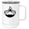 15 oz. White Vacuum Insulated Mug w/Slider Lid Thumbnail