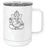 15 oz. White Vacuum Insulated Mug w/Slider Lid Thumbnail