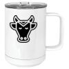 15 oz. White Vacuum Insulated Mug w/Slider Lid Thumbnail